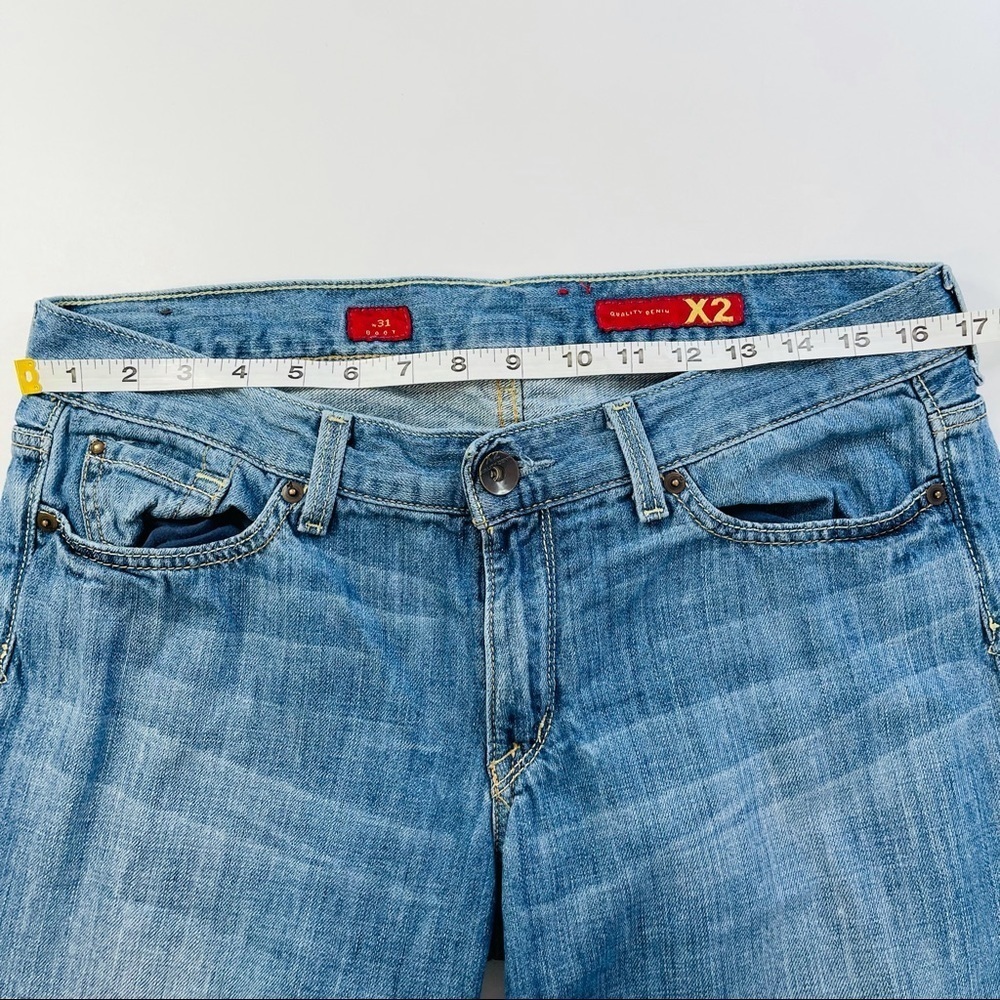 X2 Denim Boot Cut Jeans Womens 10 31 Blue Relaxed Fit Medium Wash Mid Rise - Picture 10 of 13